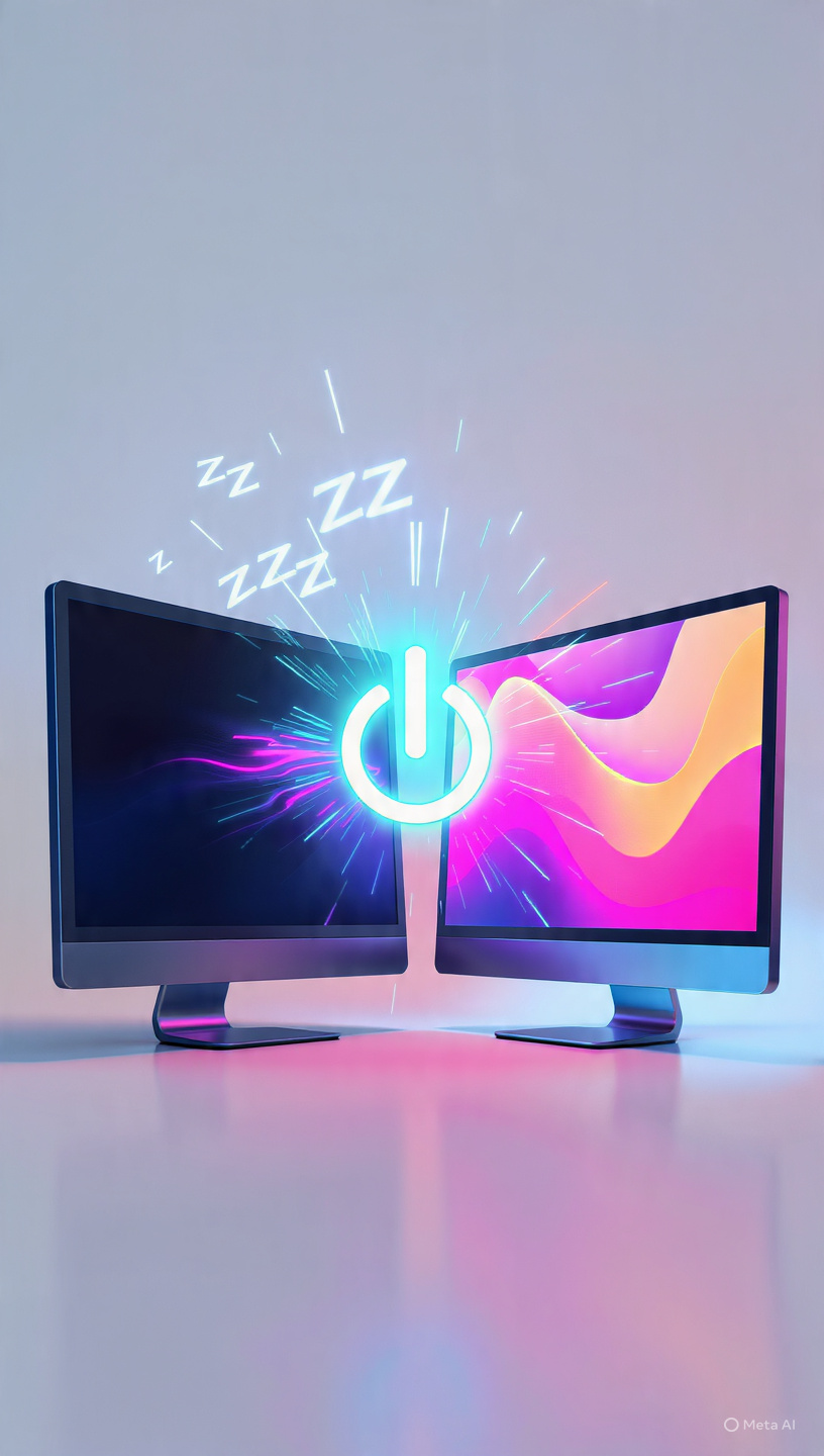 How to Force Unresponsive Dual Monitors to Wake Up from Deep Sleep Mode