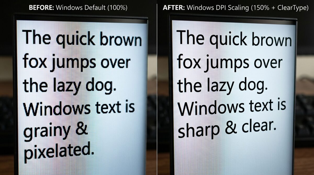 Resolving Blurry Text on High-DPI External Monitors Using Custom Per-App Scaling Overrides
