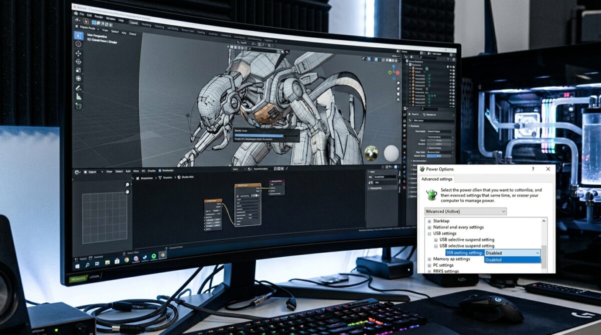 Disabling USB Selective Suspend to Stop External Drives from Disconnecting During Long Renders
